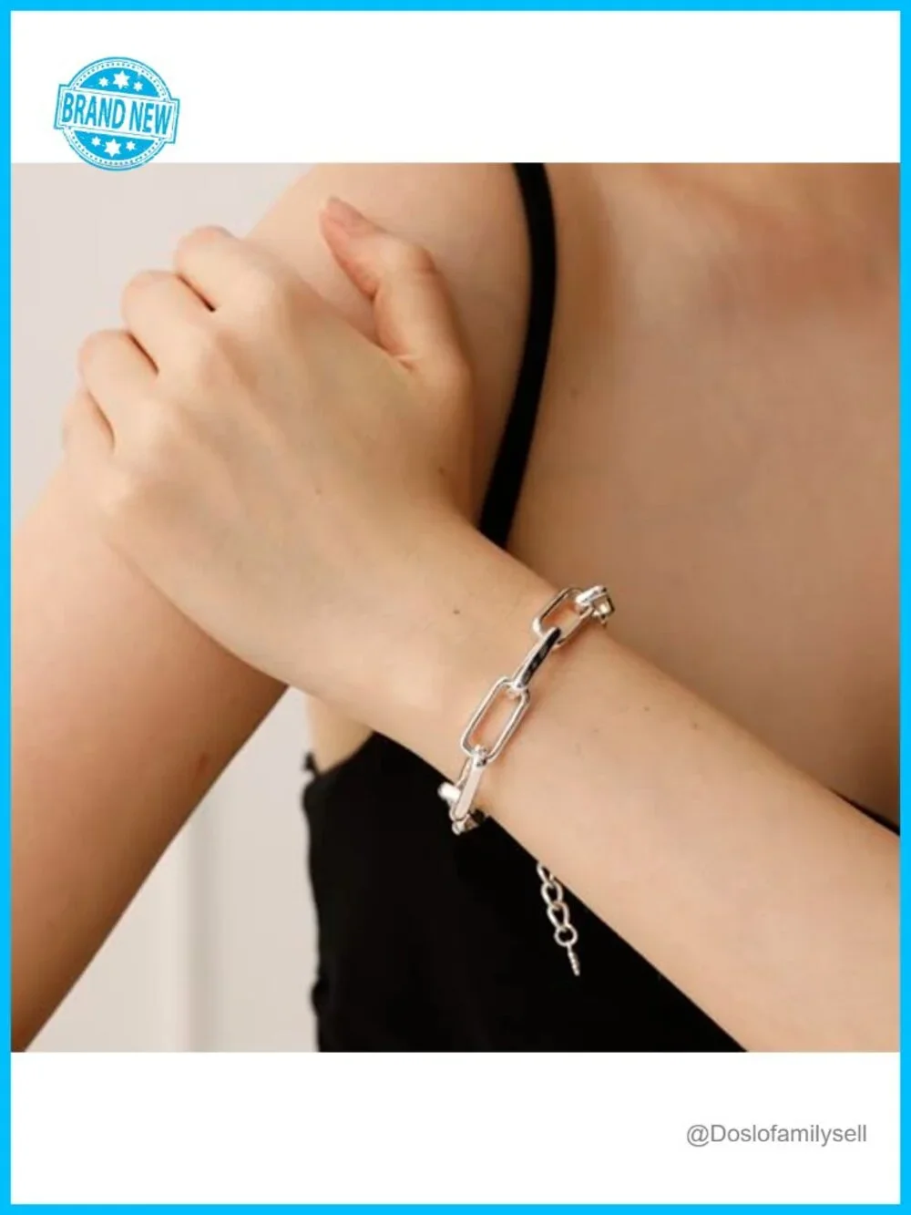 Chunky Paperclip Link Bracelet, 18K Gold & Sterling Silver Plated, Stackable